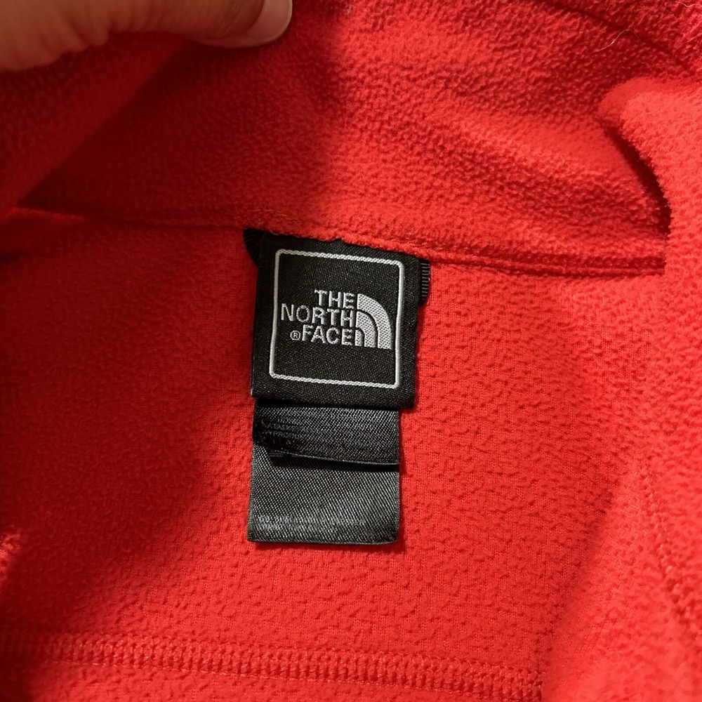 The North Face 1/4 Zip Fleece Pullover Mens Size Small Red Gray Long sleeve - Picture 7 of 9